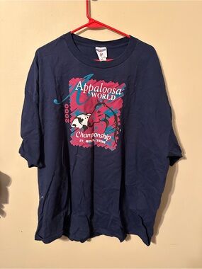 Jerzees Navy Graphic T-Shirt, size 3XL, from 2000 World Appaloosa show, nice